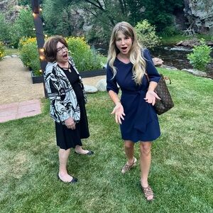 blue Alice + Olivia dress